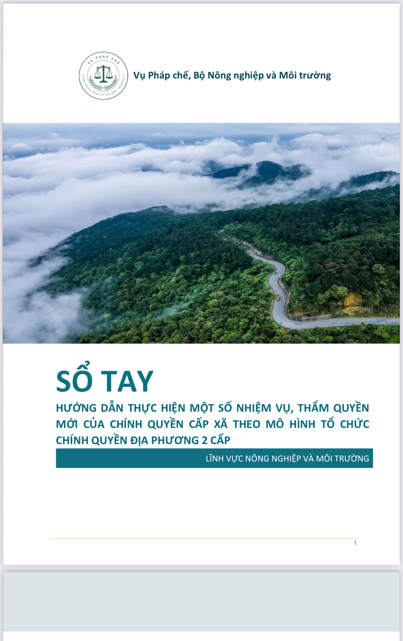 Sổ tay hướng dẫn thực hiện một số nhiệm vụ, thẩm quyền mới của chính quyền cấp xã theo mô hình tổ chức chính quyền địa phương hai cấp